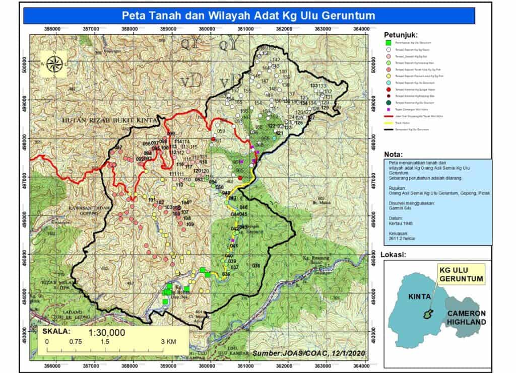 Karte von Ulung Geruntum